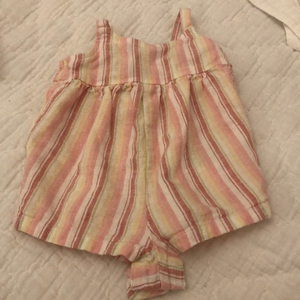 Old Navy Striped Romper w/Bow detail on back